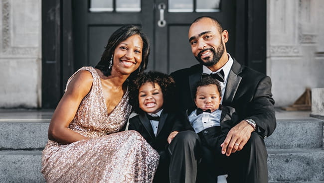 Crystal Johnson-Mann and her family
